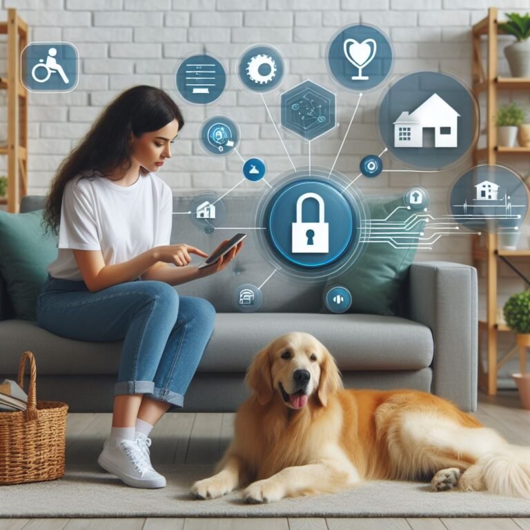 Ilustração mostrando uma casa moderna com dispositivos inteligentes e conectados, representando os benefícios de transformar sua casa em uma casa inteligente.