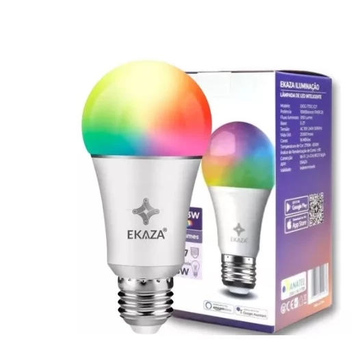 Lâmpada Inteligente WiFi RGB Ekaza 9W