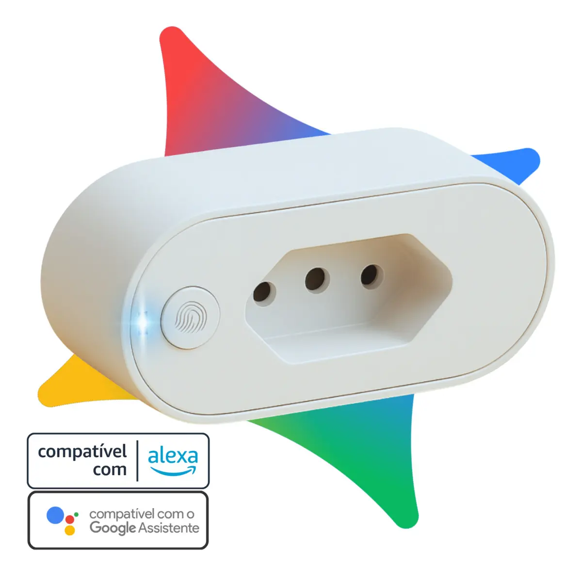 Tomada Inteligente WiFi Ekaza (16A com Medidor de Consumo)