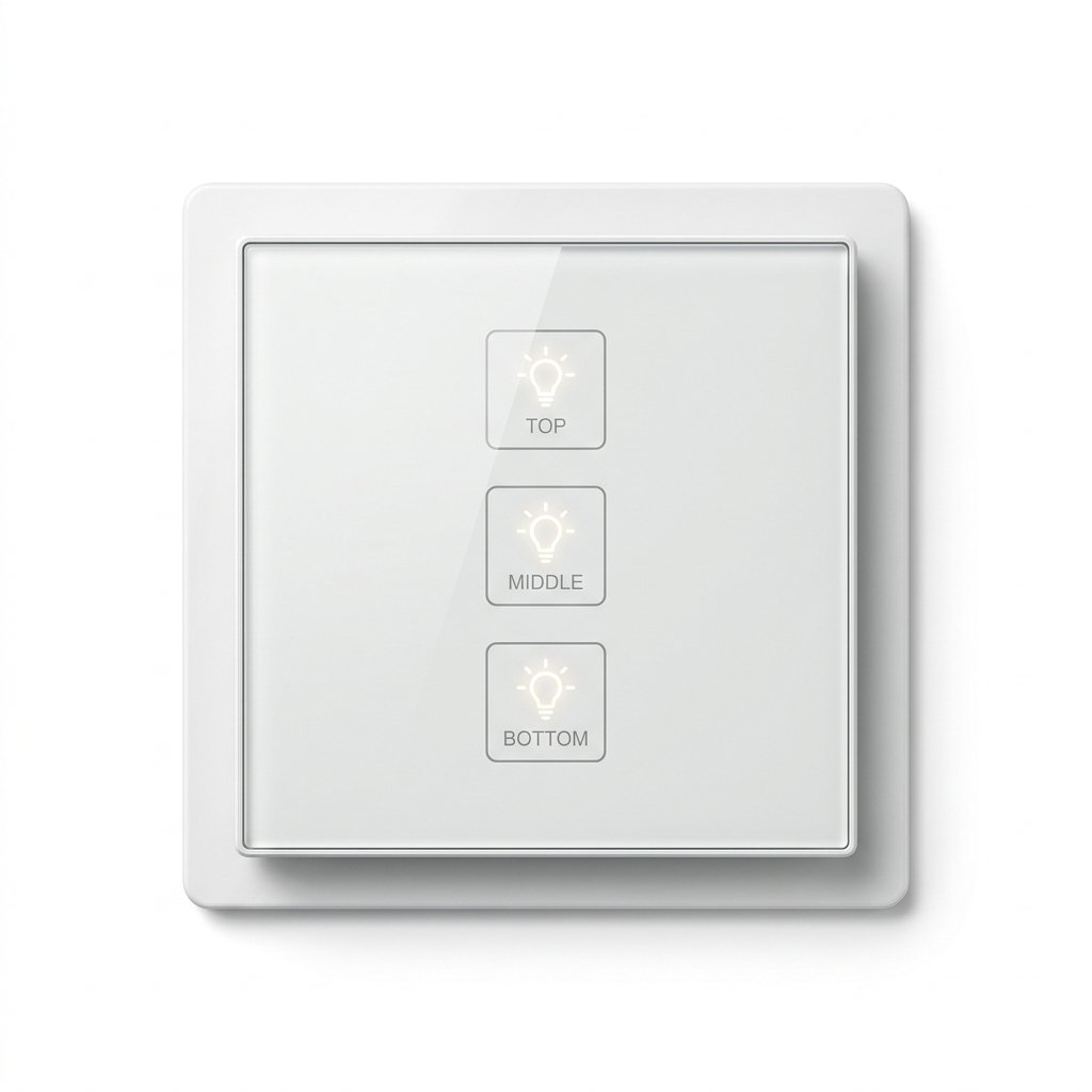 Interruptor Inteligente Touch Ekaza Sem Neutro (3 Botões)